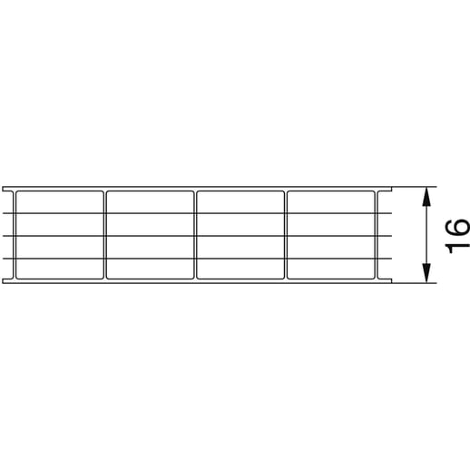 Polycarbonat Stegplatte | 16 mm | Breite 98 cm | Klar / Weiß gestreift | Beidseitiger UV-Schutz | 3,50 m #6