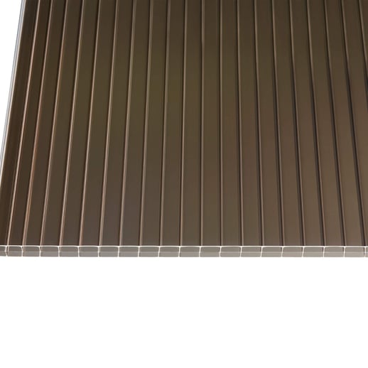 Polycarbonat Stegplatte | 16 mm | Breite 98 cm | Bronze | Beidseitiger UV-Schutz | 3,50 m #4
