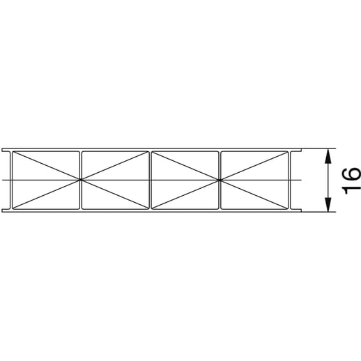 Polycarbonat Stegplatte | 16 mm | Breite 98 cm | Graphit | X-Struktur | 3,50 m #5