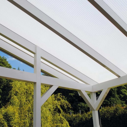 Polycarbonat Stegplatte | 16 mm | Breite 98 cm | Opal Weiß | 3,50 m #5