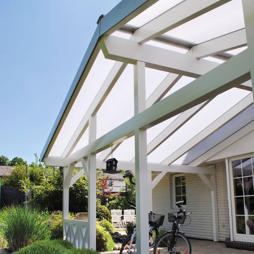 Polycarbonat Stegplatte | 16 mm | Breite 98 cm | Opal Weiß | 3,50 m #7