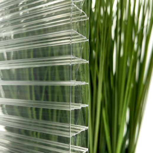 Polycarbonat Stegplatte | 25 mm | Profil A3 | Sparpaket | Plattenbreite 98 cm | Klar | Breite 3,08 m | Länge 2,00 m #2