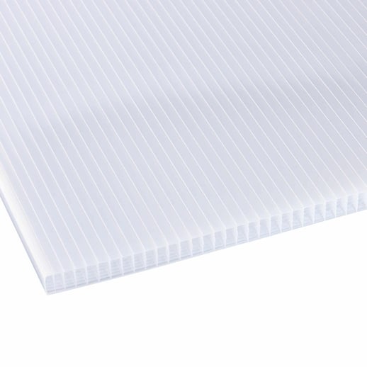 Polycarbonat Stegplatte | 25 mm | Breite 98 cm | Opal Weiß | Temperaturreduzierend | 2,00 m #1