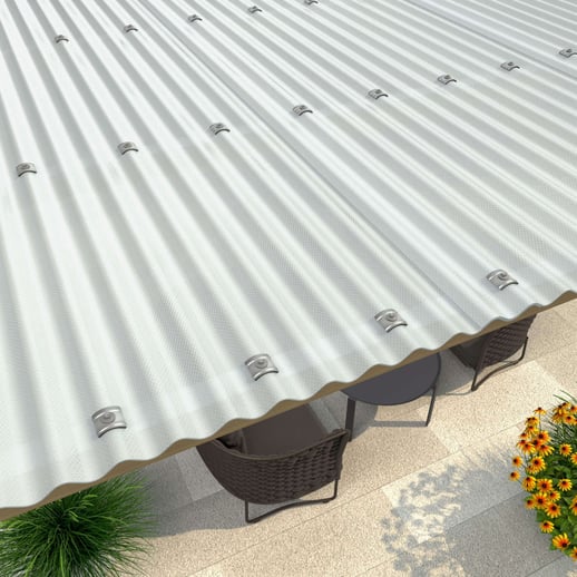 Polycarbonat Wellplatte | 76/18 | 2,60 mm | Opal Weiß | Wabenstruktur | 2,00 m #4