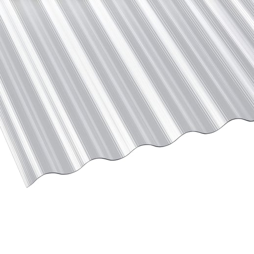 Polycarbonat Wellplatte | 76/18 | 1,40 mm | Klar | Rillenstruktur | 3,00 m #1