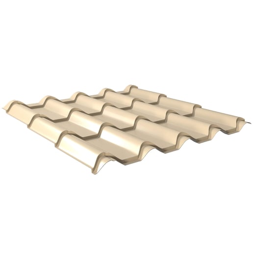 Pfannenblech EUROPA | Stahl 0,50 mm | 25 µm Polyester | 1015 - Hellelfenbein #1