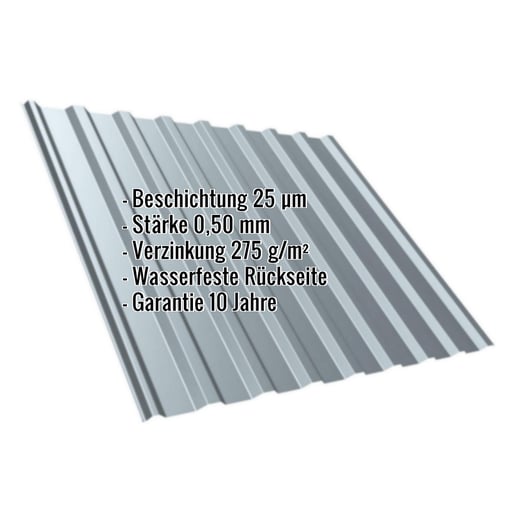 Trapezblech T20M | Dach | Stahl 0,50 mm | 25 µm Polyester | 7000 - Fehgrau #2