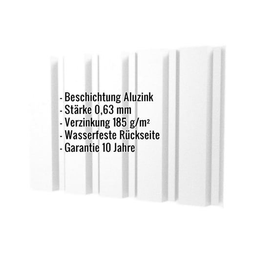Trapezblech T35/207M | Wand | Stahl 0,63 mm | Aluzink | Silbergrau #2