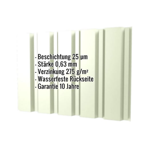 Trapezblech T35M | Wand | Stahl 0,63 mm | 25 µm Polyester | 9002 - Grauweiß #2