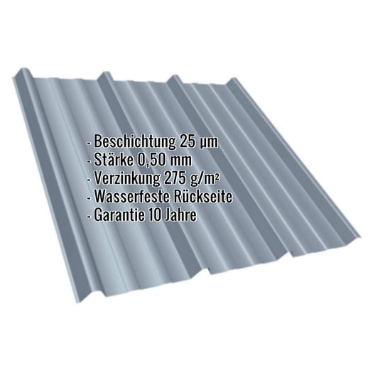 Trapezblech T45/333MD | Dach | Stahl 0,50 mm | 25 µm Polyester | 7000 - Fehgrau #2