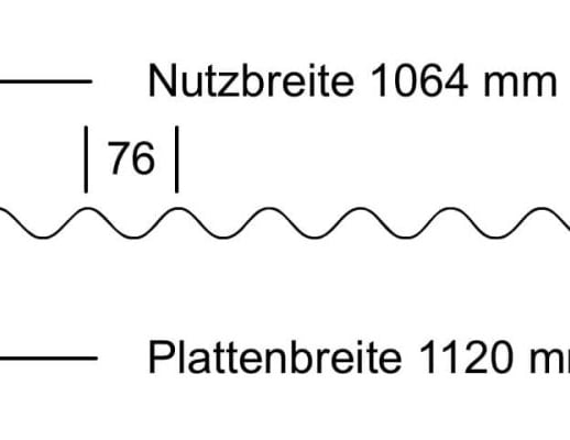 Wellblech 18/1064 | Wand | Aluminium 0,70 mm | 25 µm Polyester | 8012 - Rotbraun #6