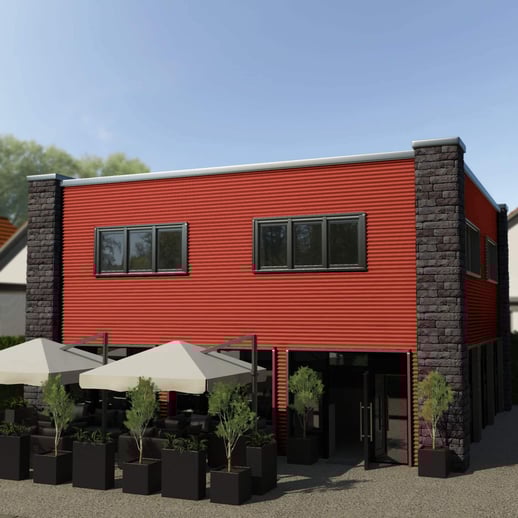 Wellblech PF25W | Wand | Stahl 0,50 mm | 25 µm Polyester | 3016 - Korallenrot #3