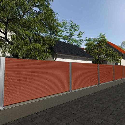 Wellblech PF25W | Wand | Stahl 0,50 mm | 25 µm Polyester | 8004 - Kupferbraun #4