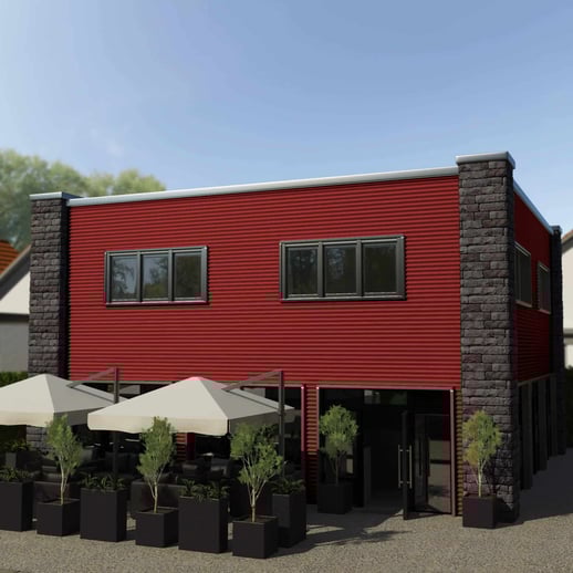 Wellblech PF25W | Wand | Stahl 0,75 mm | 25 µm Polyester | 028 - Kirschrot #3