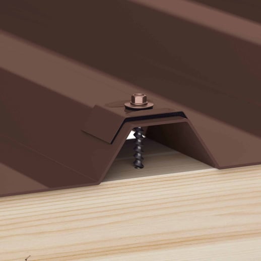 Edelstahlschrauben | Für Montage Hochsicke auf Holzkonstruktion | 6,5 x 100 mm D16 | Schokoladenbraun #2