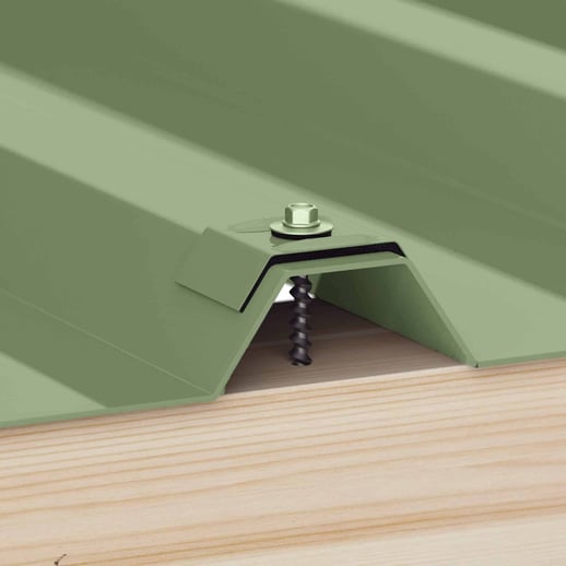 Edelstahlschrauben | Für Montage Hochsicke auf Holzkonstruktion | 6,5 x 80 mm D16 | Resedagrün #2