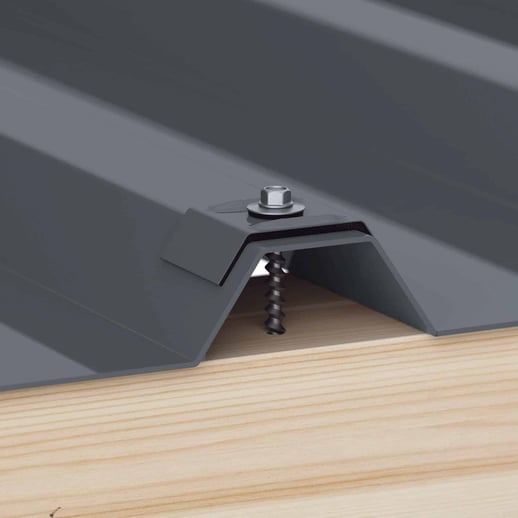 Edelstahlschrauben | Für Montage Hochsicke auf Holzkonstruktion | 6,5 x 80 mm D16 | Graphitgrau #2