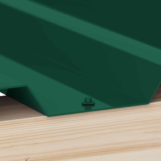 Edelstahlschrauben | Für Montage Tiefsicke auf Holzkonstruktion | 6,0 x 40 mm E12 | Moosgrün #2