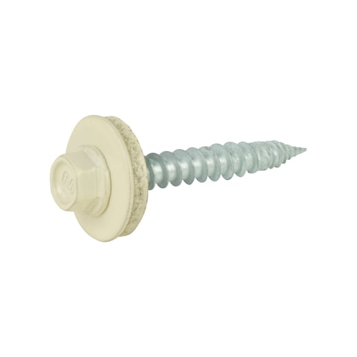 Edelstahlschrauben | Für Montage Tiefsicke auf Holzkonstruktion | 6,0 x 40 mm E19 | Hellelfenbein #1