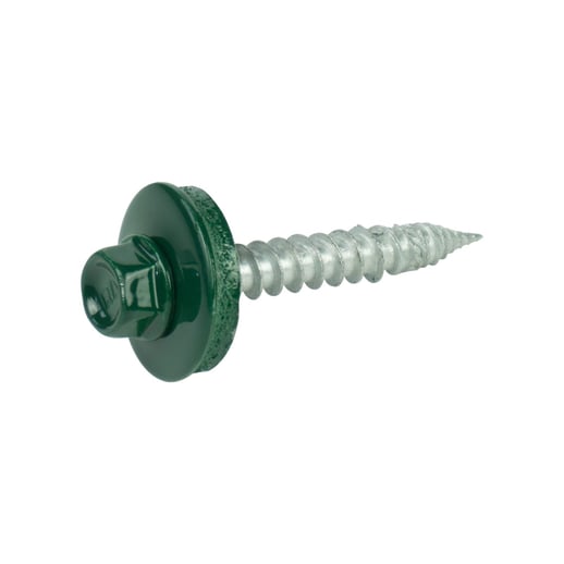 Edelstahlschrauben | Für Montage Tiefsicke auf Holzkonstruktion | 6,0 x 40 mm E19 | Moosgrün #1