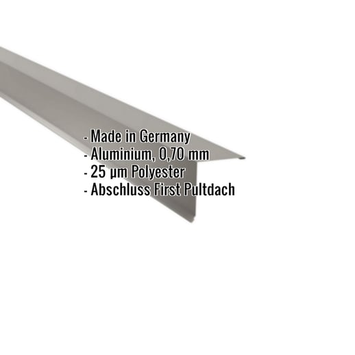 Pultabschluss | 11,5 x 11,5 cm | 80° | Aluminium 0,70 mm | 25 µm Polyester | 9007 - Graualuminium #2