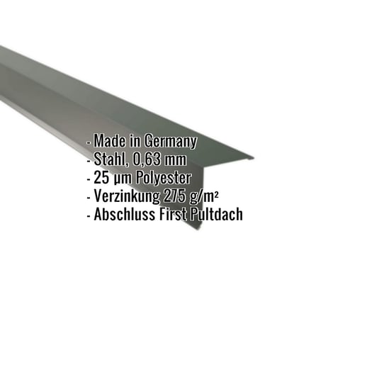 Pultabschluss | 11,5 x 11,5 cm | 85° | Stahl 0,63 mm | 25 µm Polyester | 6020 - Chromoxidgrün #2