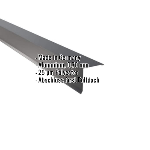 Pultabschluss | 11,5 x 11,5 cm | 85° | Aluminium 0,70 mm | 25 µm Polyester | 7016 - Anthrazitgrau #2