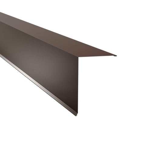 Pultabschluss | 20 x 25 cm | 80° | Stahl 0,75 mm | 25 µm Polyester | 8011 - Nussbraun #1