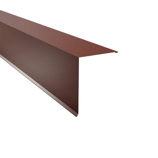 Pultabschluss | 20 x 25 cm | 85° | Stahl 0,50 mm | 60 µm Puramid | 8012 - Rotbraun #1