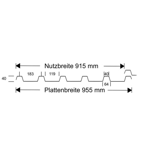 PVC Spundwandplatte | 183/40 | 1,50 mm | Klarbläulich | 2,00 m #4