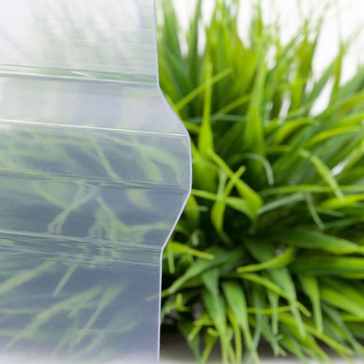 PVC Spundwandplatte | 20/1100 | 1,40 mm | Klarbläulich | Wand | 7,00 m #3