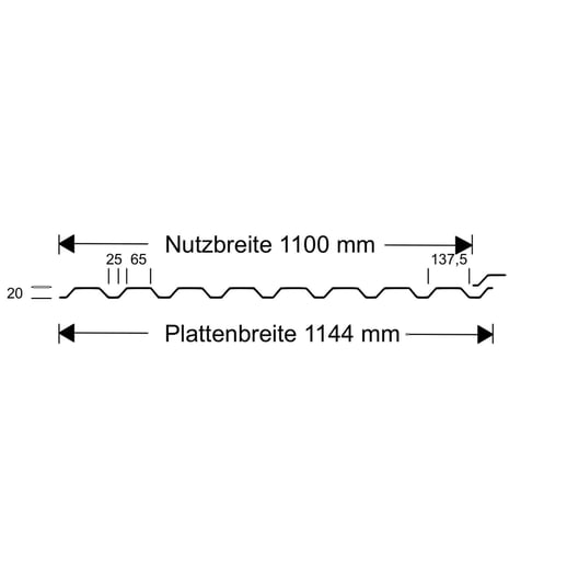 PVC Spundwandplatte | 20/1100 | 1,40 mm | Klarbläulich | Wand | 7,00 m #4