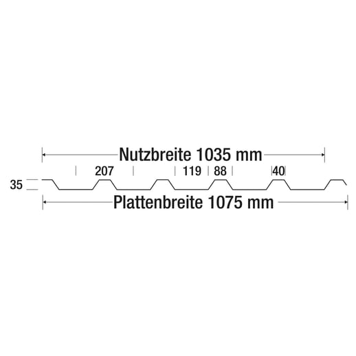 PVC Spundwandplatte | 207/35 | 1,50 mm | Klarbläulich | 6,00 m #5