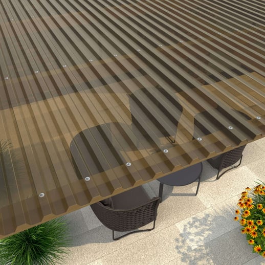 PVC Spundwandplatte | 70/18 | 1,20 mm | Bronze | 3,50 m #4