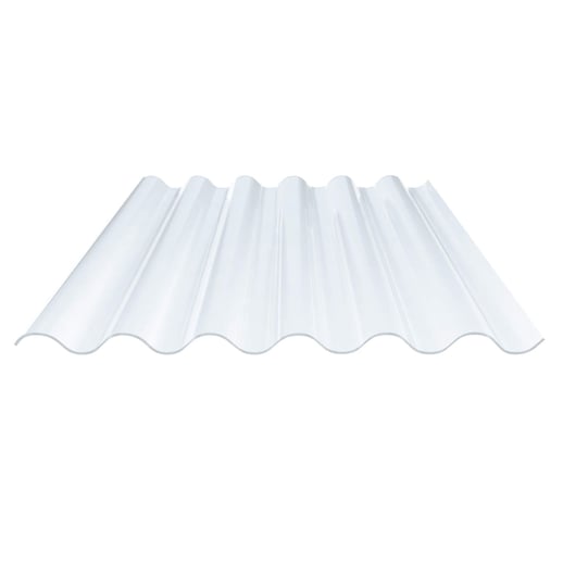 PVC Wellplatte | 177/51 | Profil 6 | 1,2 mm | Klarbläulich | 1,25 m #1