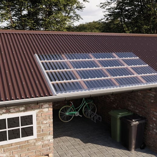 PVC Wellplatte | 95/35 | 1,20 mm | Klarbläulich | 2,00 m #4