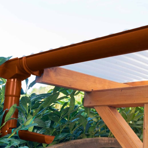 Regenwasserfänger | PVC | Ø 75 mm | Farbe Braun #2