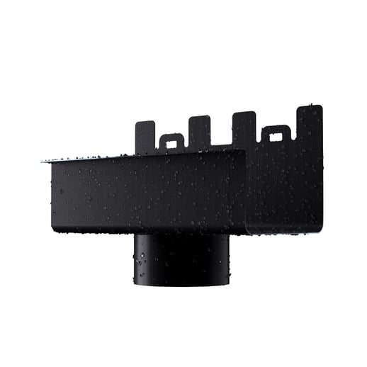 Rinnenablauf | Stahl | Ø 125/100 mm | 9005 - Tiefschwarz #1