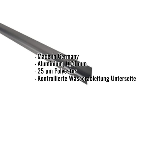 Sockelleiste | 5 x 2,5 x 2 cm | 100° | Aluminium 0,70 mm | 25 µm Polyester | 7016 - Anthrazitgrau #2