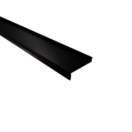 Sohlbank | 5 cm x 11,5 cm x 4 cm x 2,00 m | Stahl 0,50 mm | 35 µm Mattpolyester | 33 - Schwarz #1