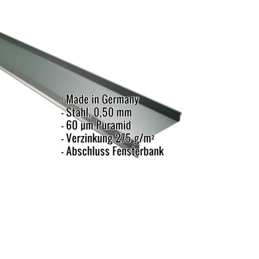 Sohlbank | 5 cm x 11,5 cm x 4 cm x 2,00 m | Stahl 0,50 mm | 60 µm Puramid | 6005 - Moosgrün #2