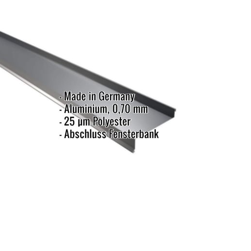 Sohlbank | 5 cm x 11,5 cm x 4 cm x 2,00 m | Aluminium 0,70 mm | 25 µm Polyester | 7016 - Anthrazitgrau #2
