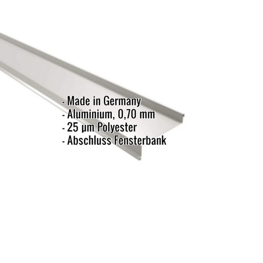 Sohlbank | 5 cm x 11,5 cm x 4 cm x 2,00 m | Aluminium 0,70 mm | 25 µm Polyester | 9006 - Weißaluminium #2