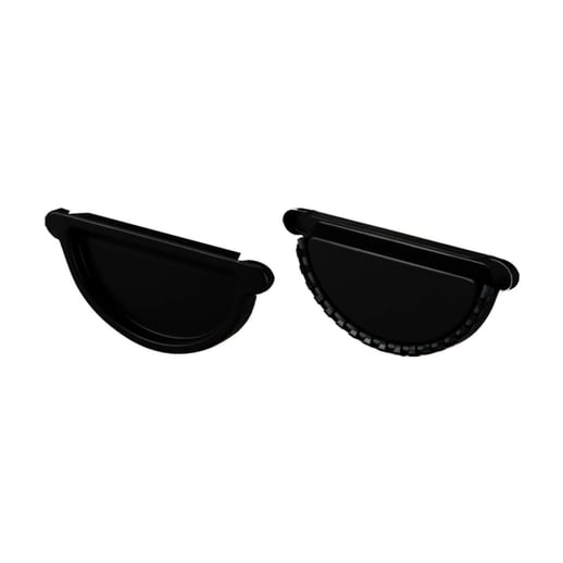 Stahl Dachrinnen Sparpaket 5 m | Ø 125/90 mm | 9005 - Tiefschwarz #5