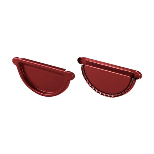 Stahl Dachrinnen Sparpaket 9 m | Ø 125/90 mm | 028 - Kirschrot #5