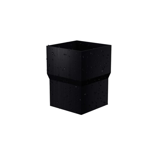 Stahl Kastenrinnen Sparpaket 4,00 m | Ø 125/80 mm | 9005 - Tiefschwarz #9