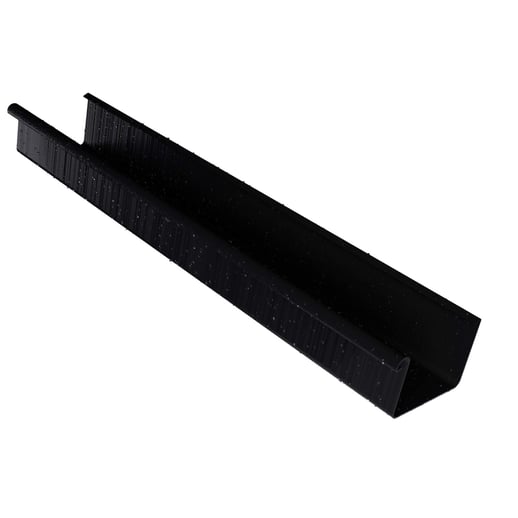 Stahl Kastenrinnen Sparpaket 6 m | Ø 125/80 mm | 9005 - Tiefschwarz #3