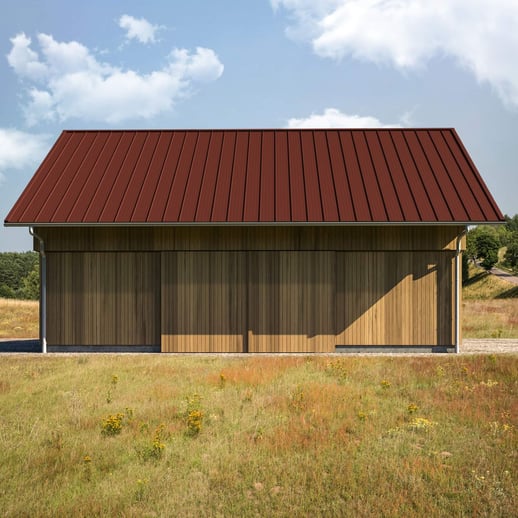 Stehfalzblech 33/500-LR | Dach | Anti-Tropf 700 g/m² | Stahl 0,50 mm | 25 µm Polyester | 8012 - Rotbraun #3