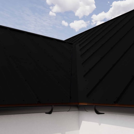 Stehfalzblech 33/500-LR | Dach | Stahl 0,50 mm | 25 µm Polyester | 9005 - Tiefschwarz #5