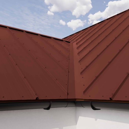 Stehfalzblech 33/500-LR | Dach | Stahl 0,63 mm | 25 µm Polyester | 8012 - Rotbraun #5